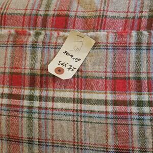 Red Tartan Plaid Double Sided Cotton Blend Fabric Lightweight Table linens
